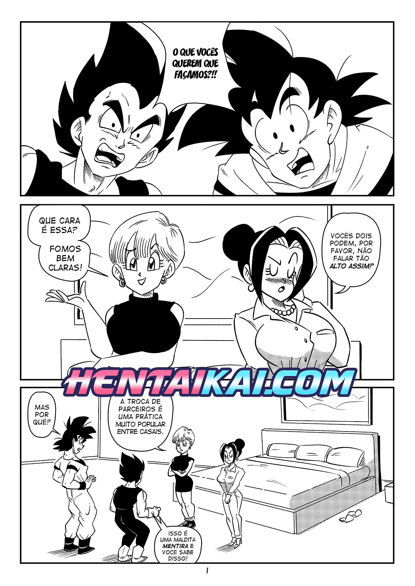 Troca de Casais em DBZ - Dragon Ball - Manga Hentai